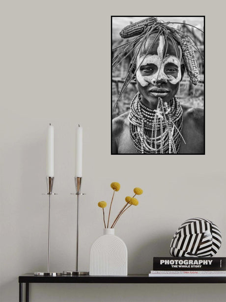 A woman of the Karo tribe (Omo Valley-Ethiopia). Poster och Canvastavla