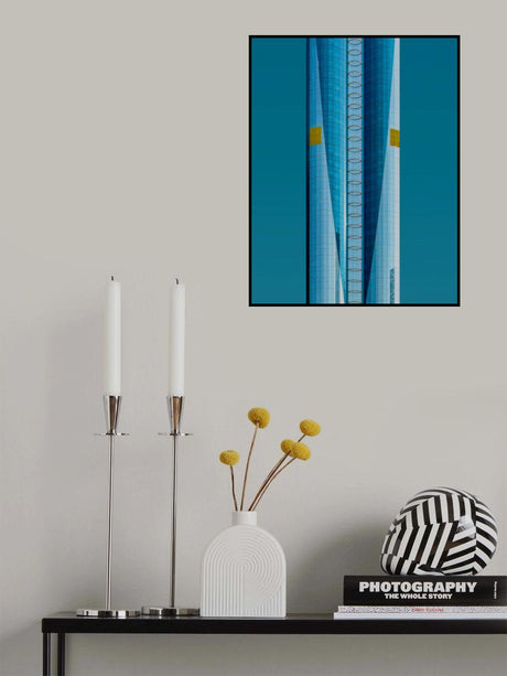 Blue on Blue - Modern Architecture Dubai Poster och Canvastavla