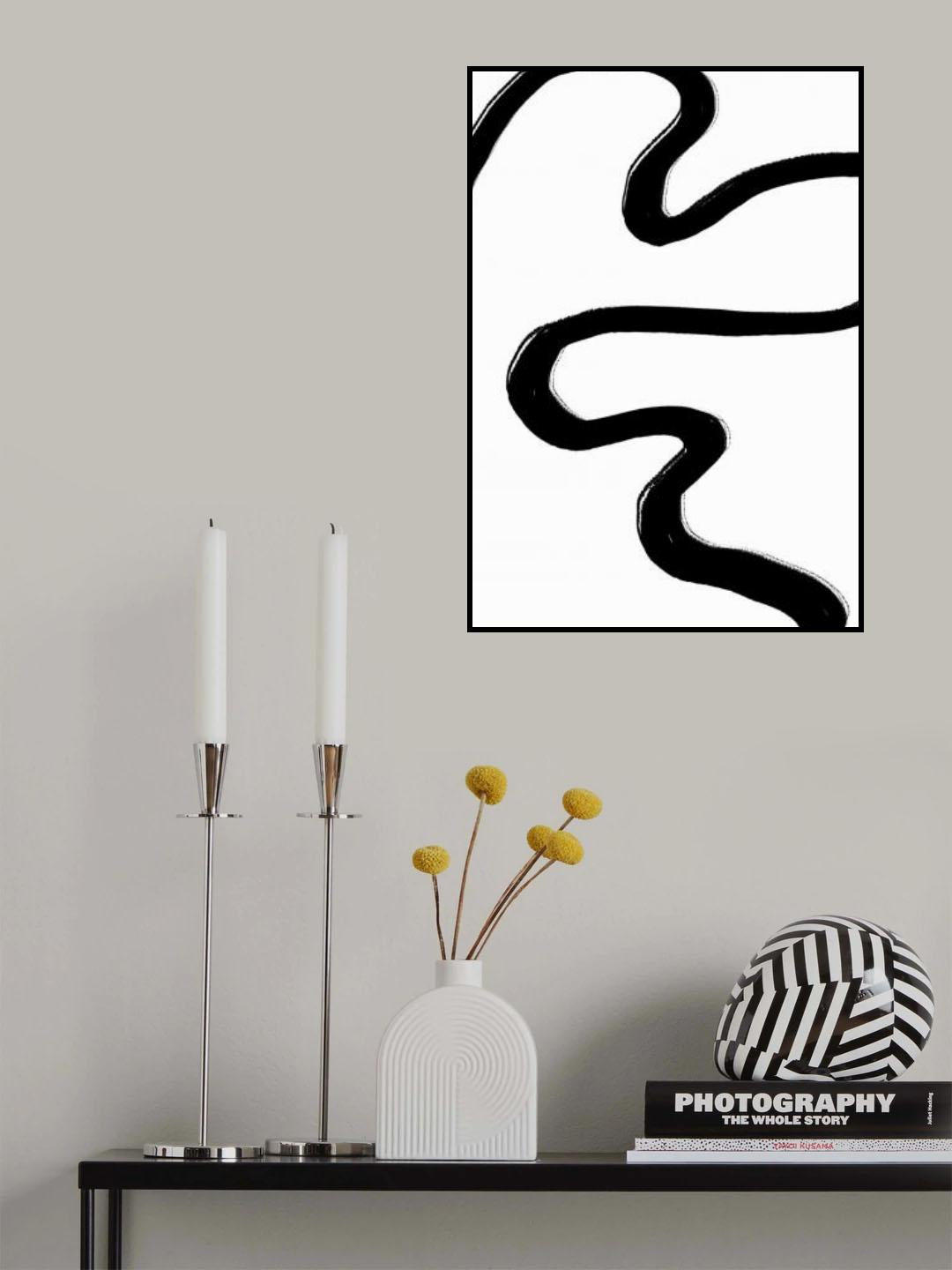 Road Black Poster och Canvastavla