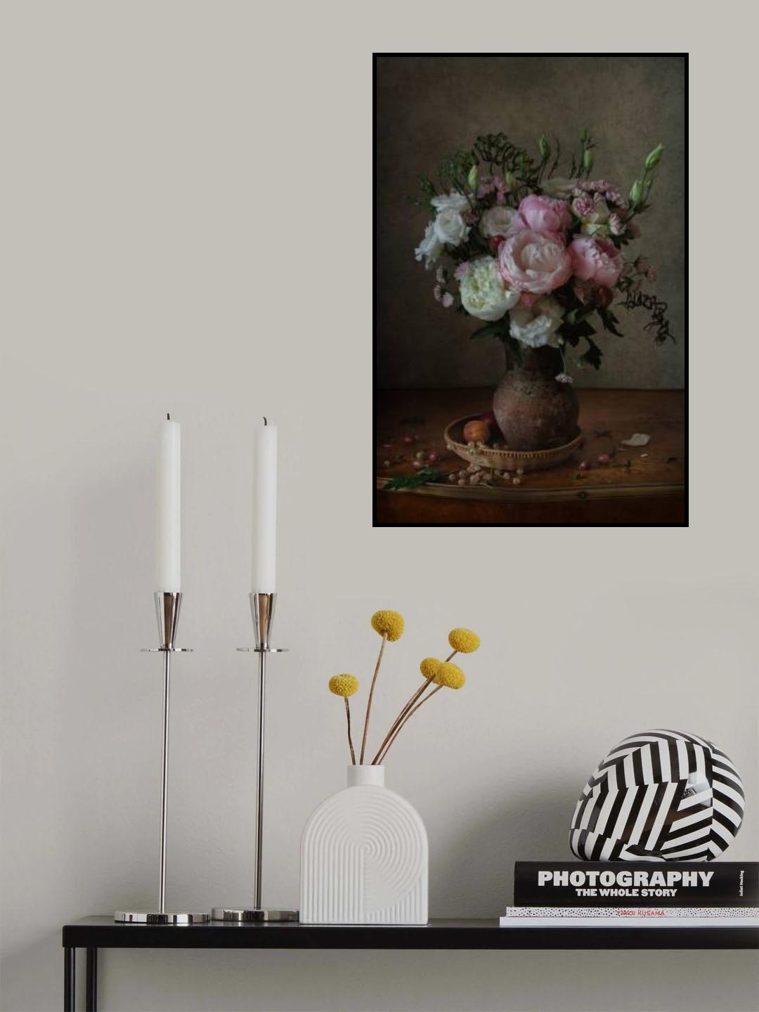 Peonies in an earthenware jug Poster och Canvastavla
