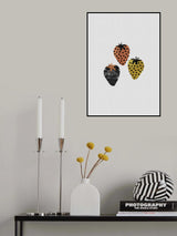 Scandi Strawberries Poster och Canvastavla