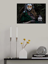 Surma tribe woman and her child - Ethiopia. Poster och Canvastavla