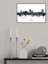 Fresno California Skyline Poster och Canvastavla