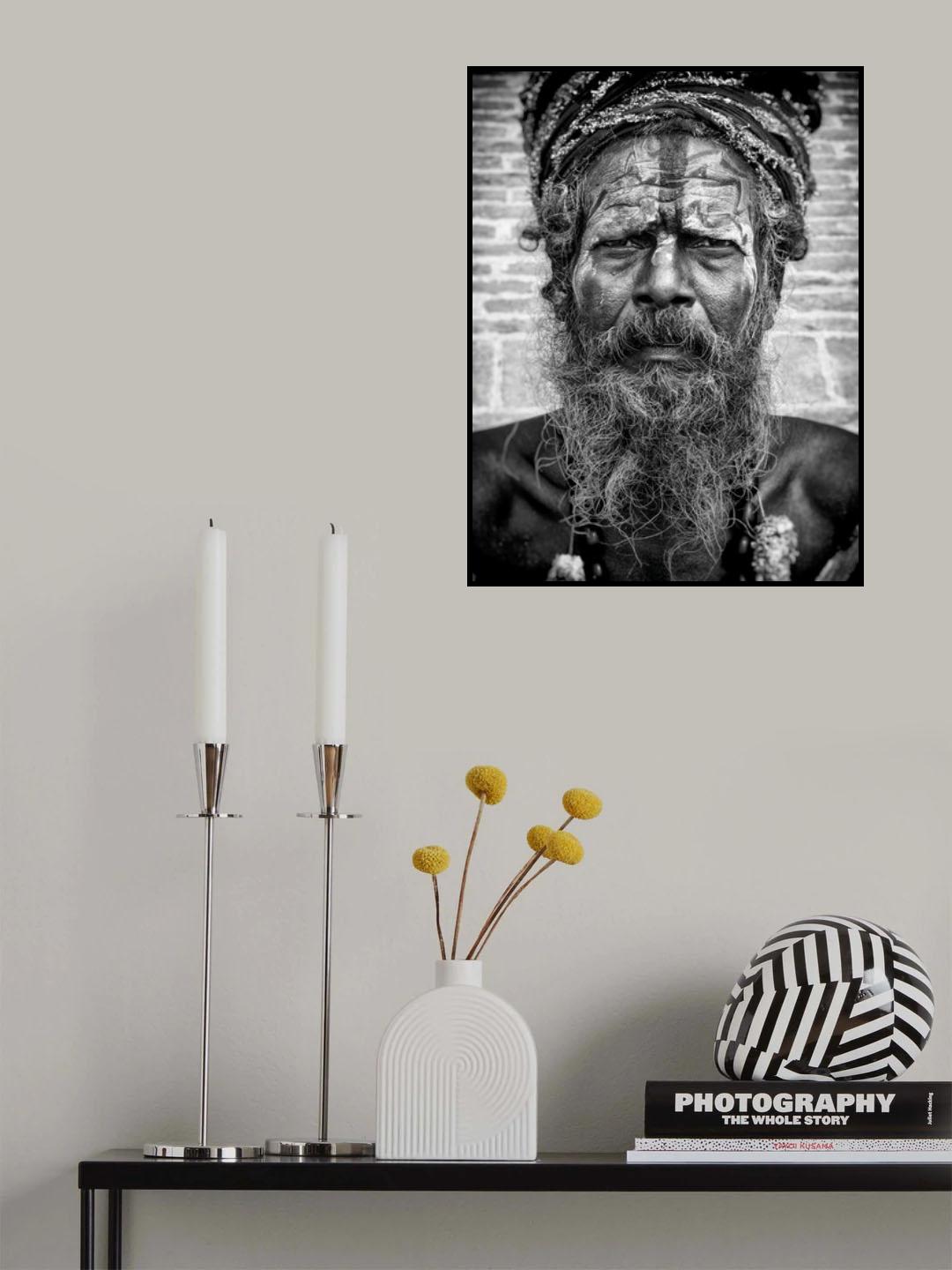 sadhu_DSC9091 (b&amp;w) Poster och Canvastavla