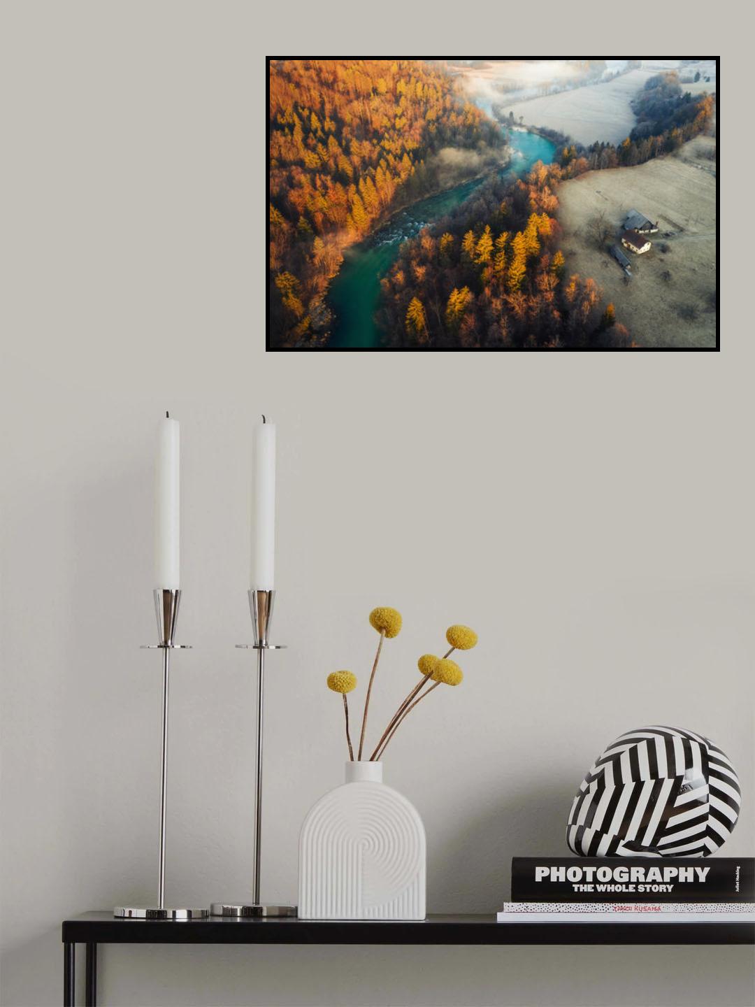 Farm by the river Poster och Canvastavla