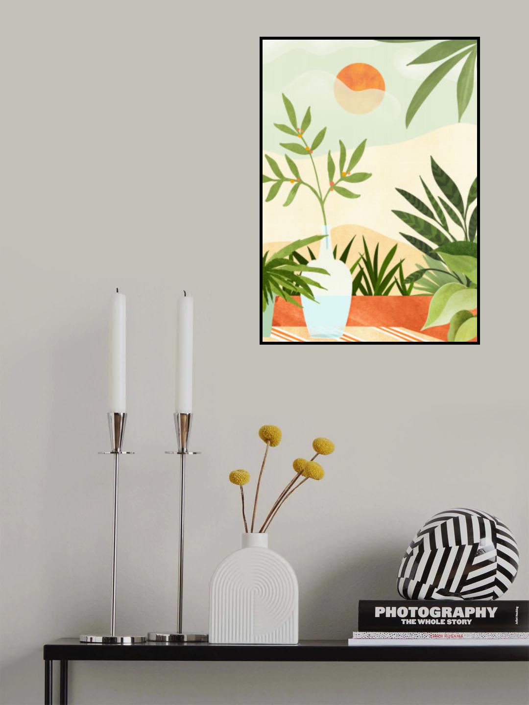 Bohemian Terrace Sunset Poster och Canvastavla