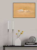 Swan Mother And Her Babies Poster och Canvastavla