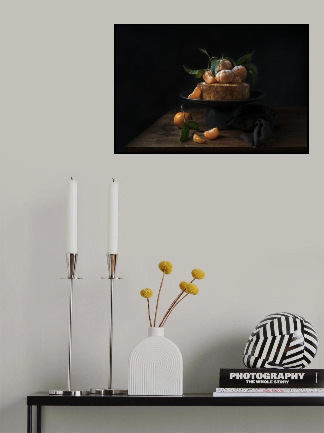 Polenta cake with sweet mandarines Poster och Canvastavla