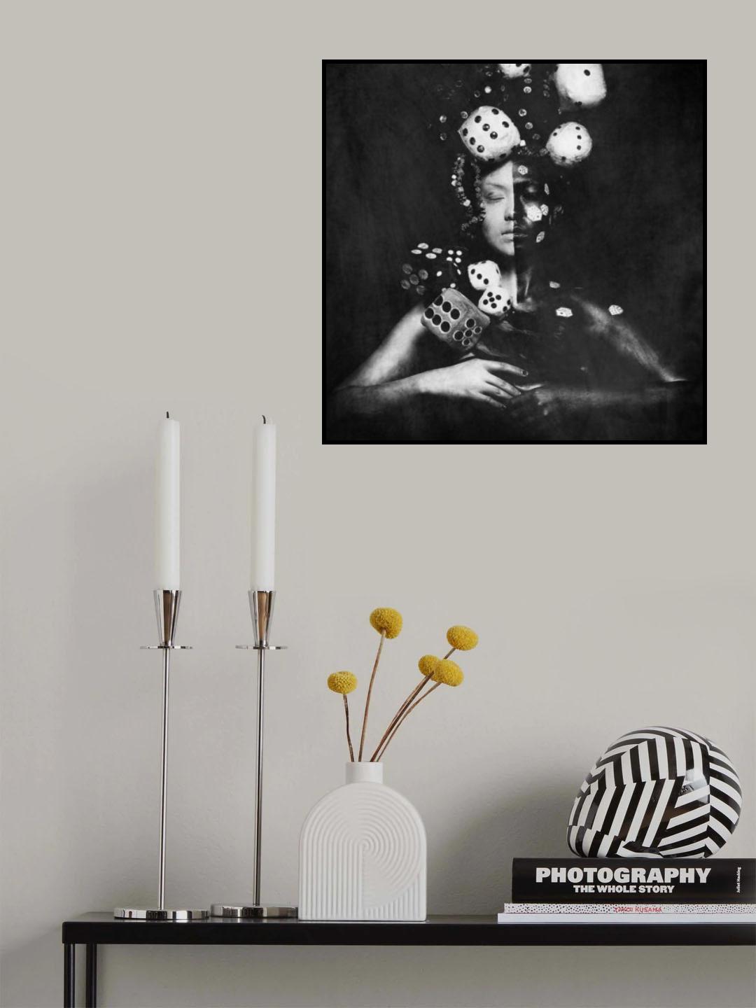 of dice and girl Poster och Canvastavla