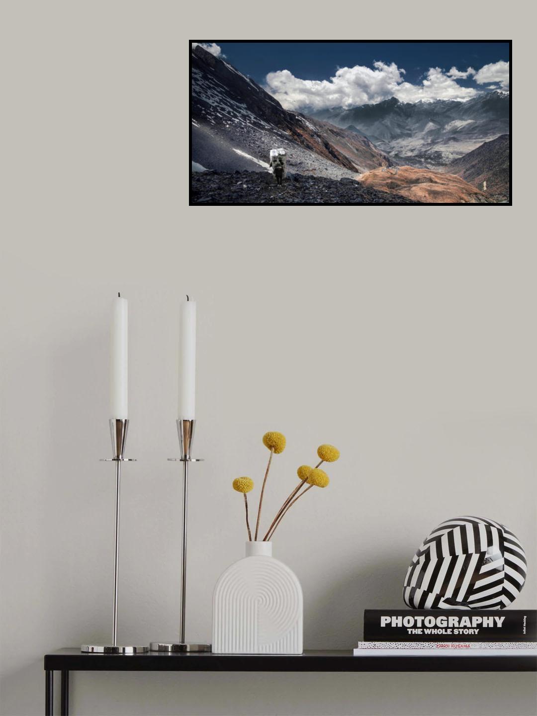 Delivery of refrigerator, Himalayas Poster och Canvastavla