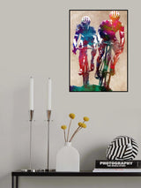 Two cyclers sport art Poster och Canvastavla