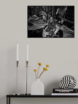 Inside home of a chief of a samburu tribe-Kenya Poster och Canvastavla