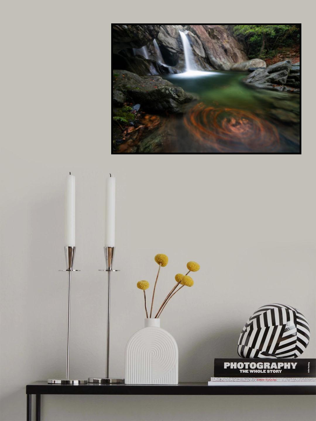 il vortice delle foglie d'autunno Poster och Canvastavla