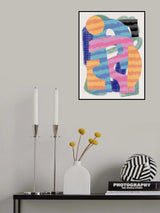 Abstract Stripe Minimal Collage 29 Poster och Canvastavla