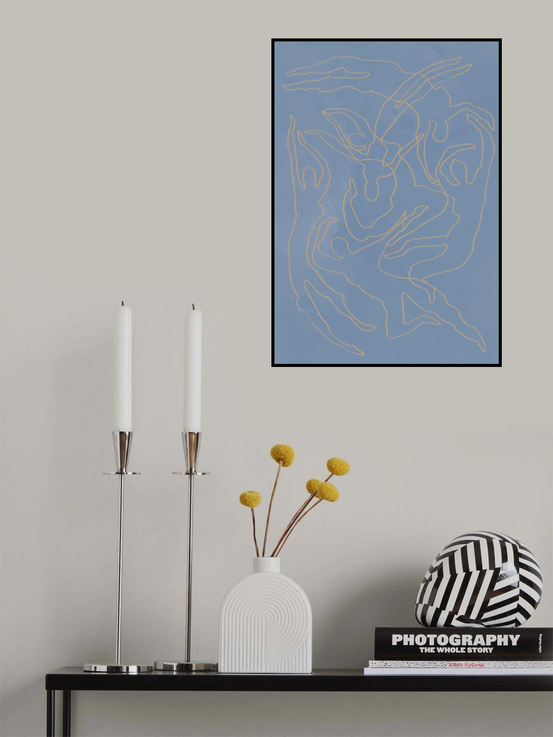 Blue Swimmers Poster och Canvastavla