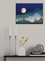 Glowing Mist Under the Moonlight Poster och Canvastavla
