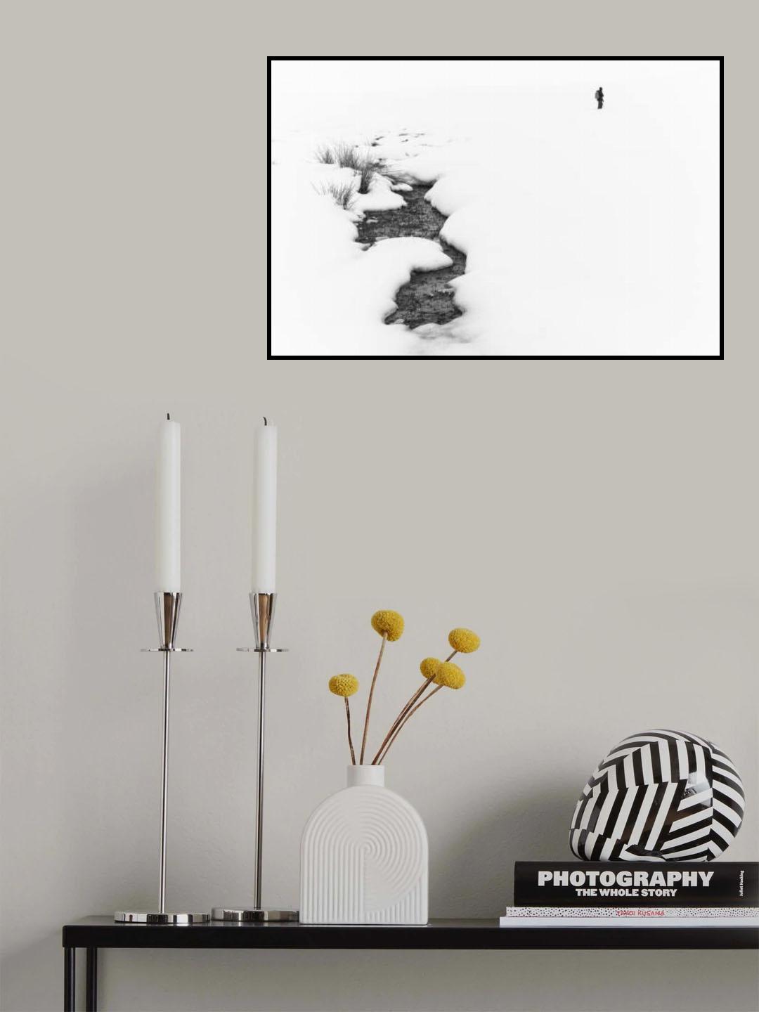 The man in snow Poster och Canvastavla