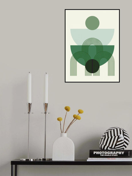 Mid Century In Forest Shades Poster och Canvastavla