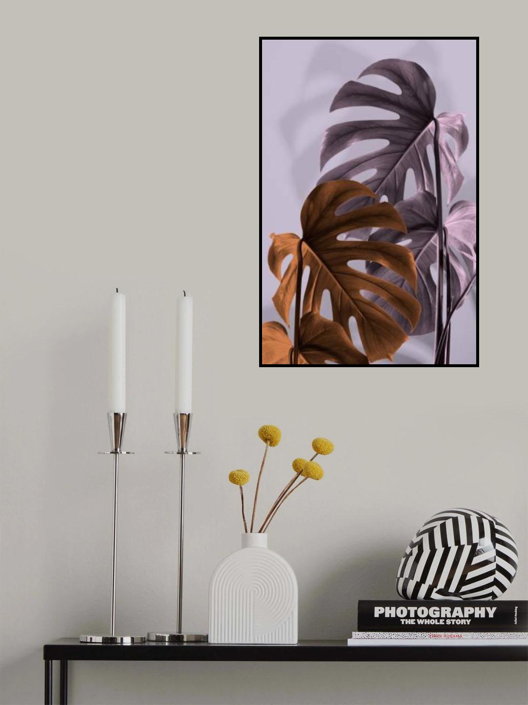 Monstera Purple 02 Poster och Canvastavla