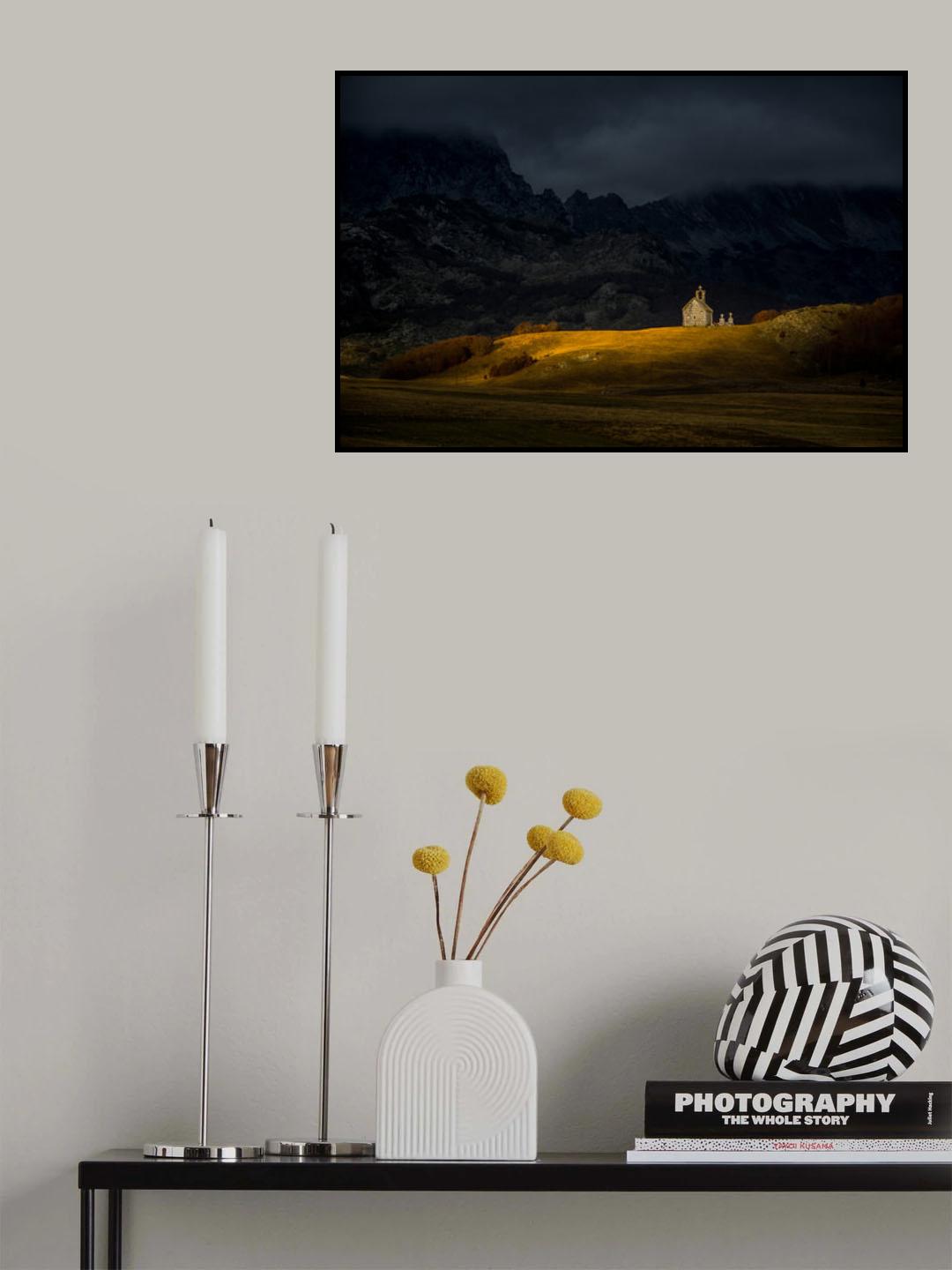 Mountain Church Poster och Canvastavla