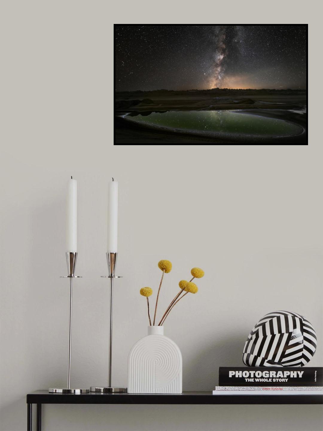Galaxy in a lake Poster och Canvastavla