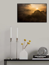 Misty Sunrise Poster och Canvastavla