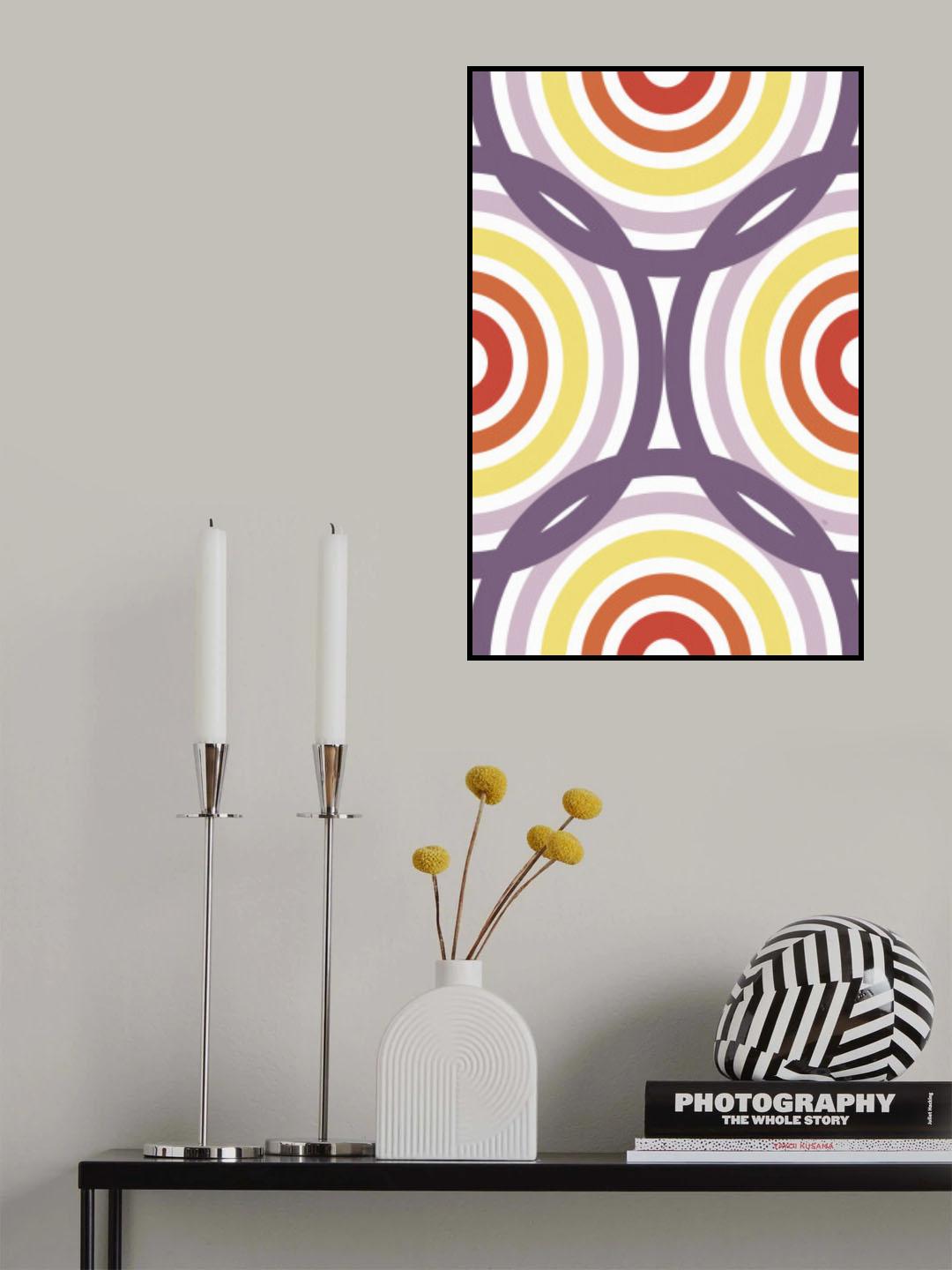 Retro Circles Poster och Canvastavla