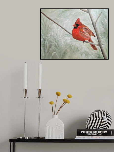 Winter Cardinal Poster och Canvastavla