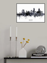 Boston Massachusetts Skyline Poster och Canvastavla
