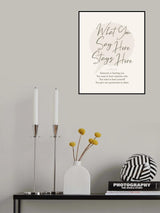 Stays Here No1 Poster och Canvastavla