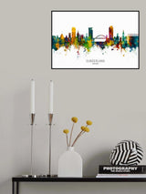 Sunderland England Skyline Poster och Canvastavla