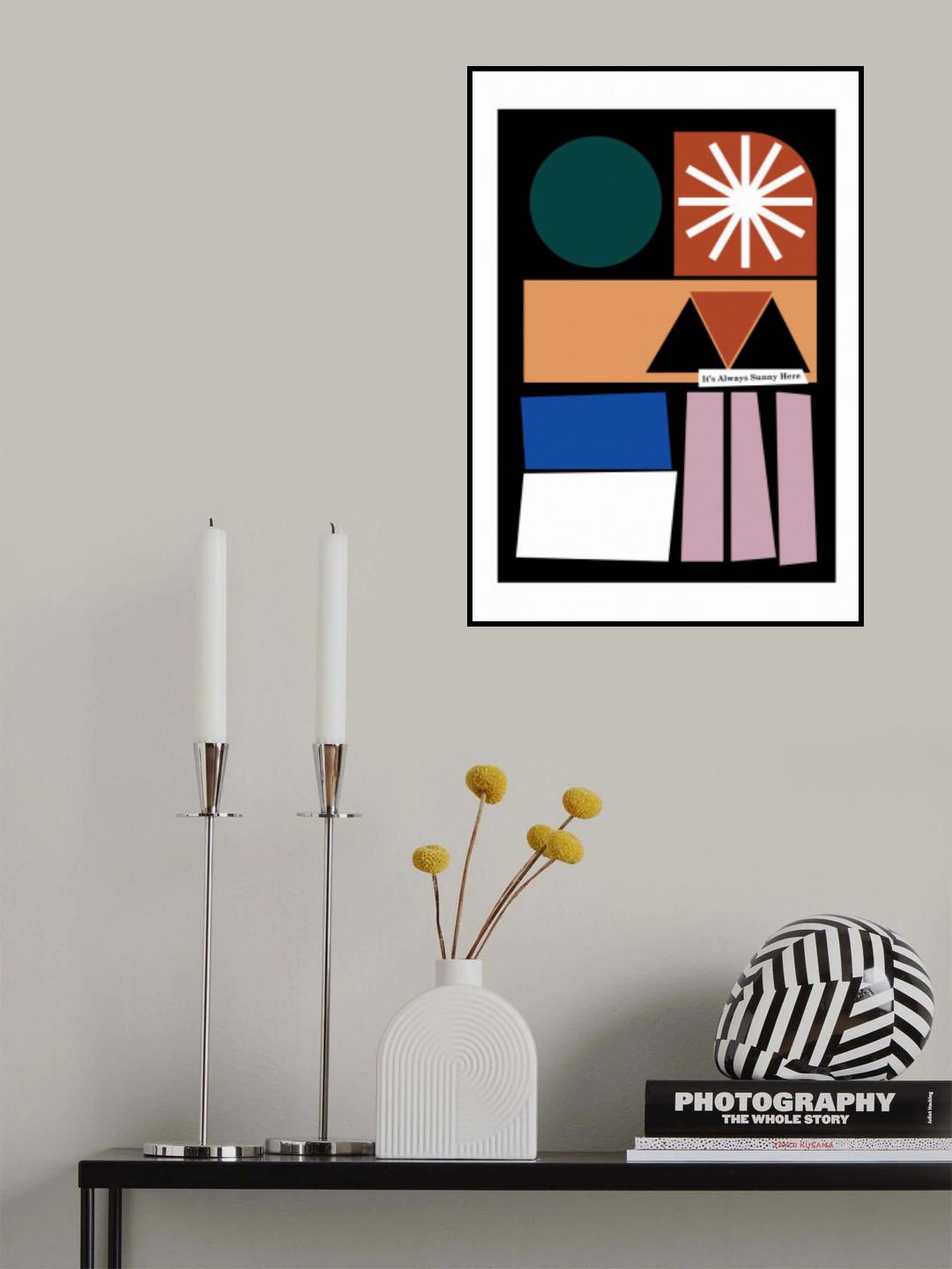 It's Always Sunny Here Black Poster och Canvastavla
