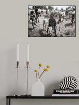 A scene of life in a mundari cattle camp - South Sudan Poster och Canvastavla