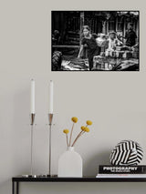 Boys have fun while girls work. Poster och Canvastavla