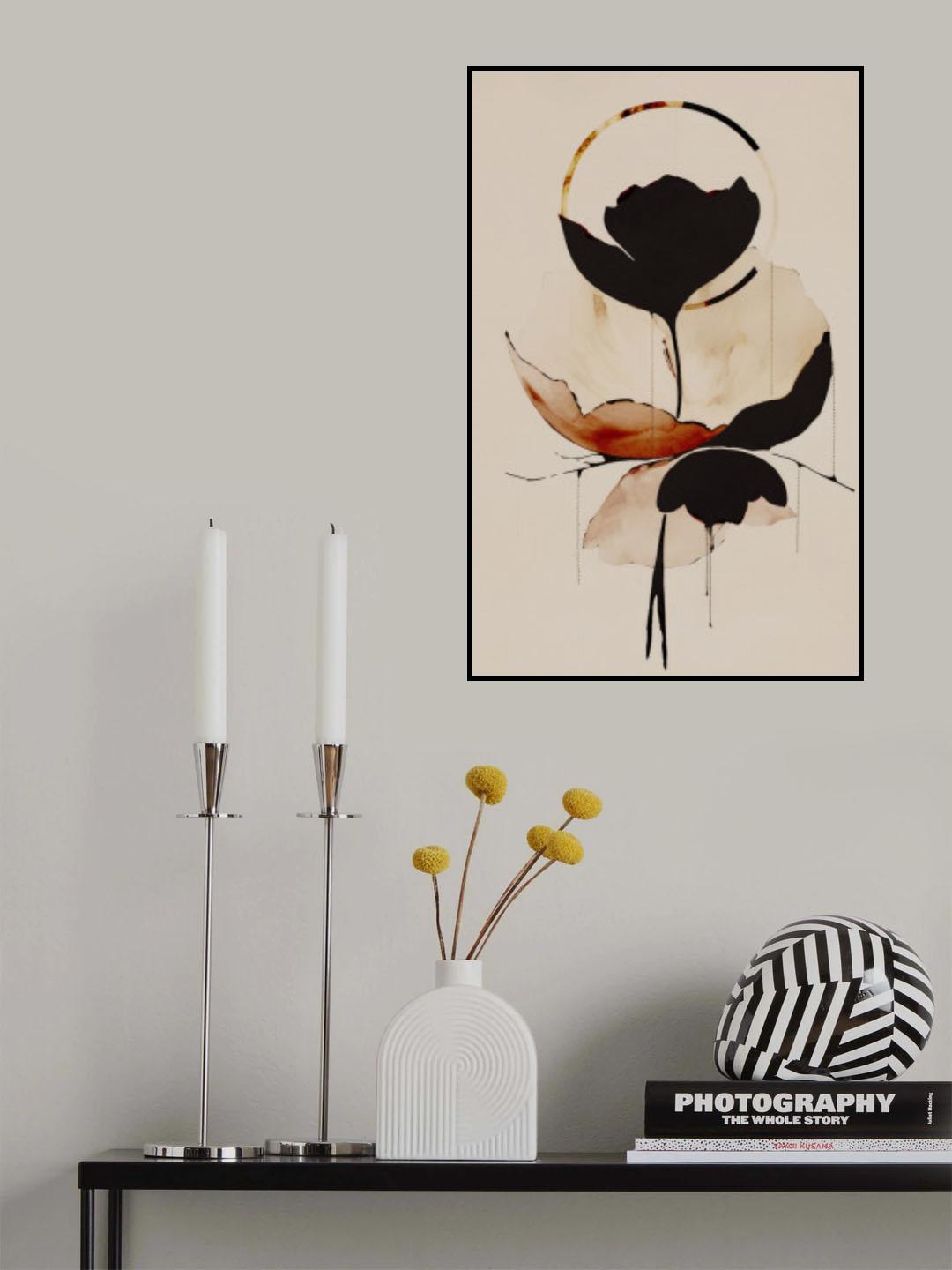 Halo Flowers No 5 Poster och Canvastavla