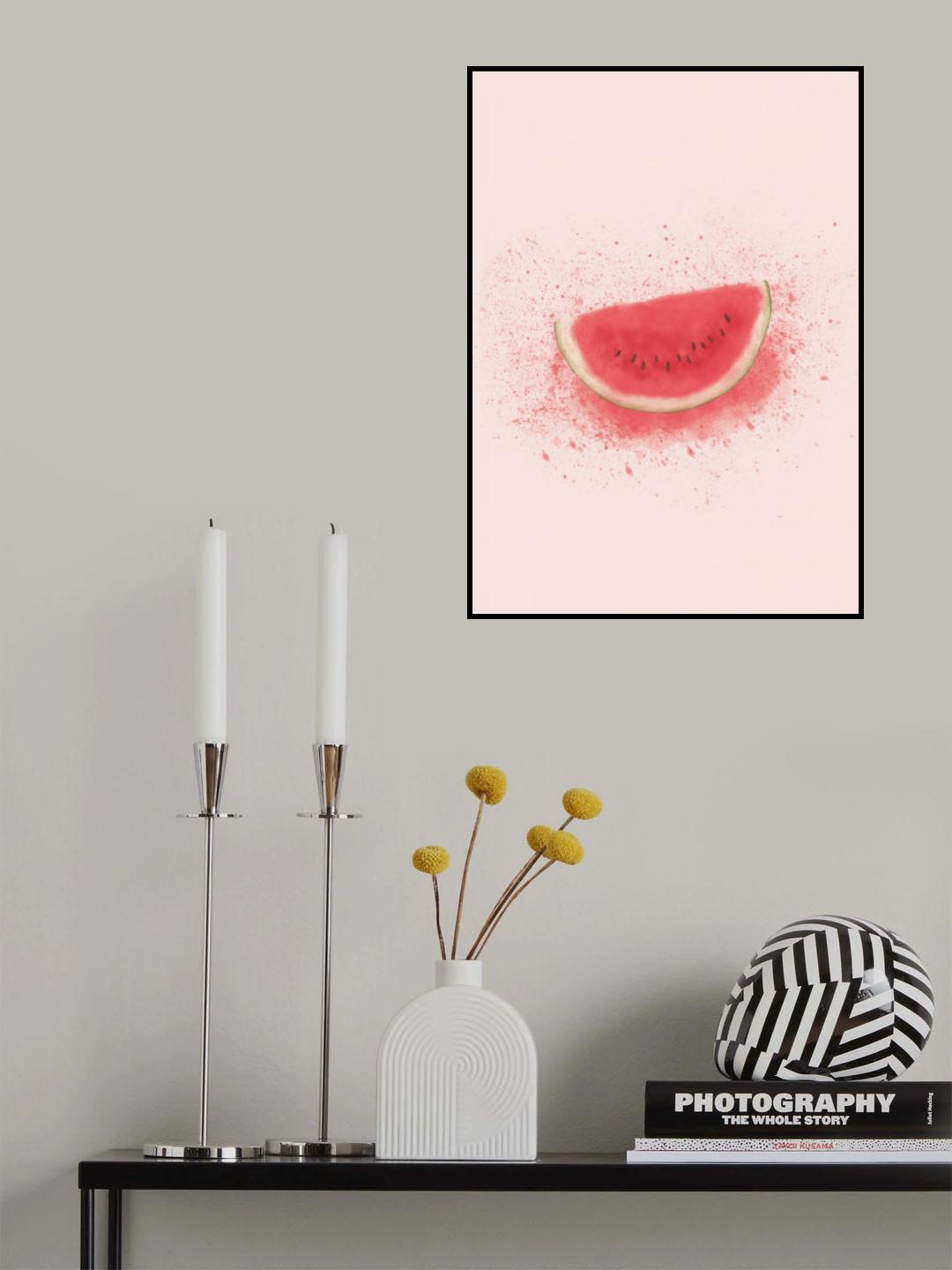 Watermelon Splash Poster och Canvastavla