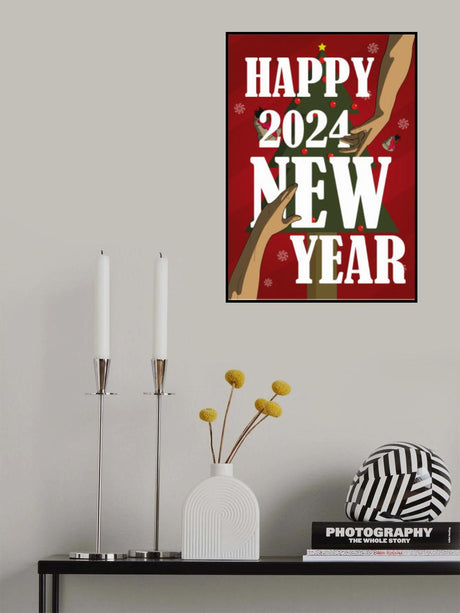 Happy 2024 New Year Poster och Canvastavla