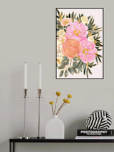 Nanette floral art in pastels Poster och Canvastavla