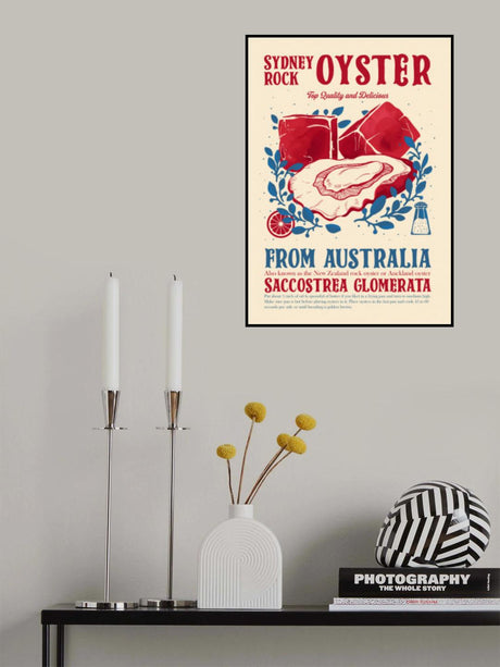 Oyster kitchen decor Poster och Canvastavla