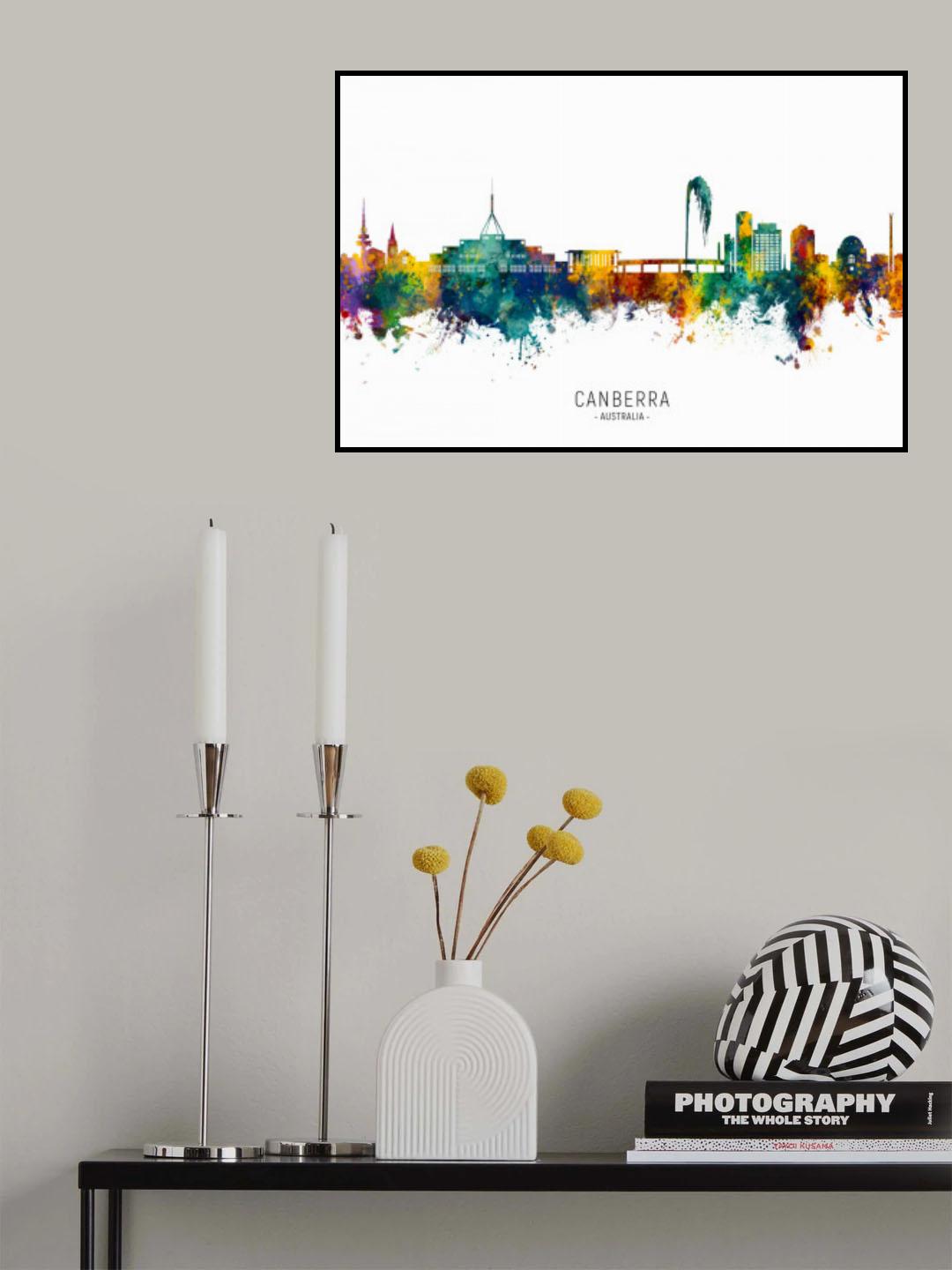 Canberra Australia Skyline Poster och Canvastavla