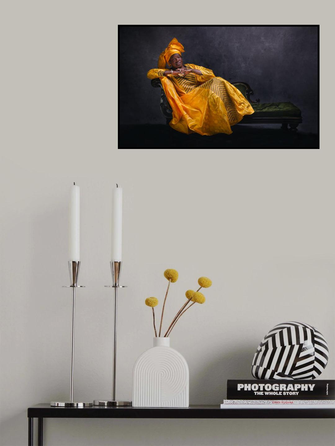 Yellow on the couch Poster och Canvastavla
