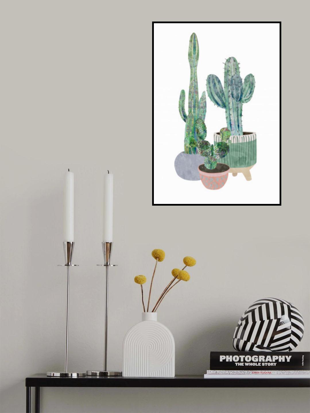 Scandi Japandi Cactus trio Poster och Canvastavla