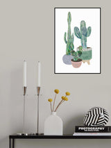 Scandi Japandi Cactus trio Poster och Canvastavla