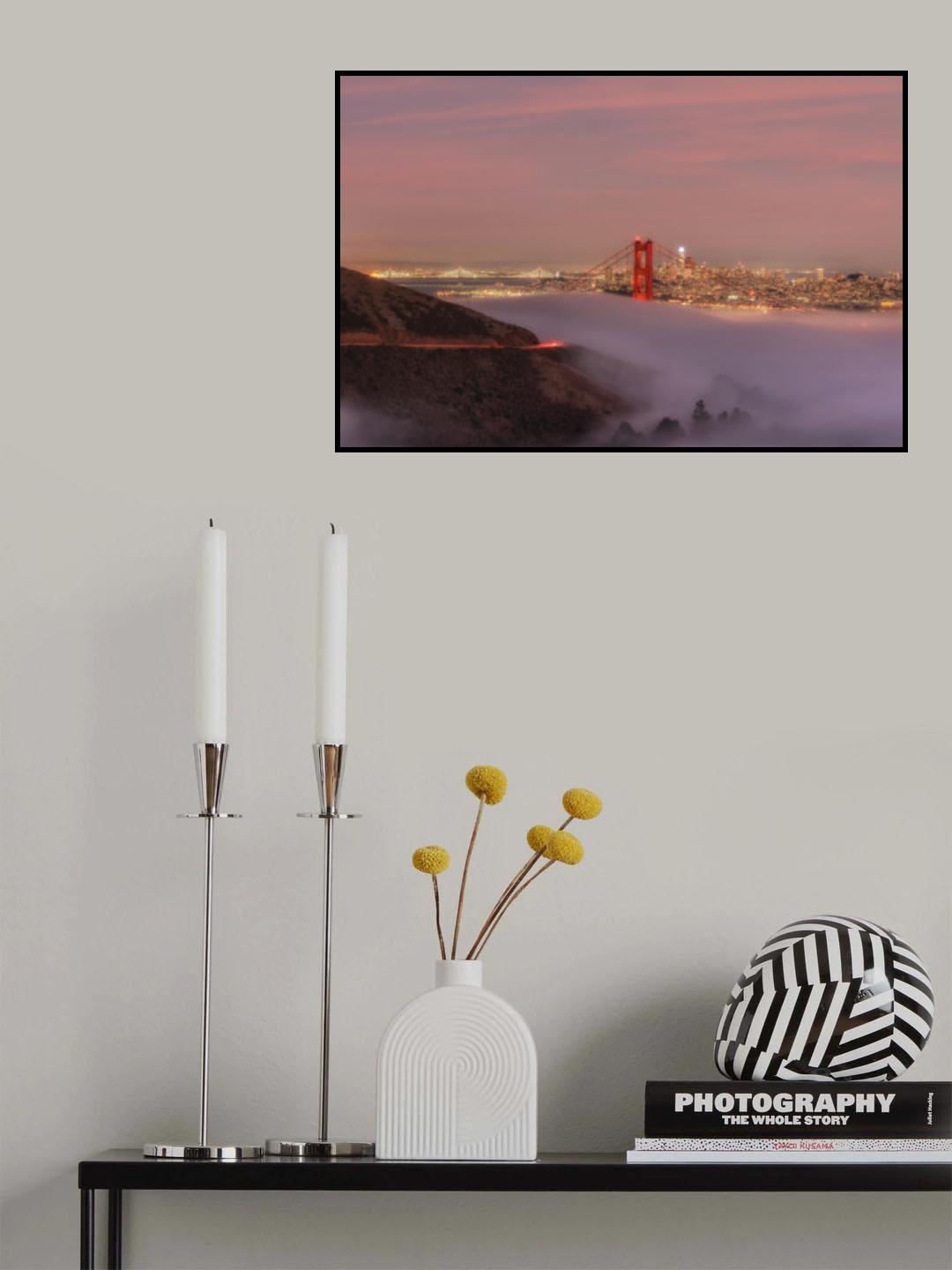 Sunset Low Clouds Poster och Canvastavla