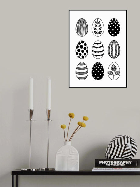 Scandi Easter eggs Poster och Canvastavla