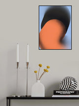 Merging of Orange and Black Poster och Canvastavla