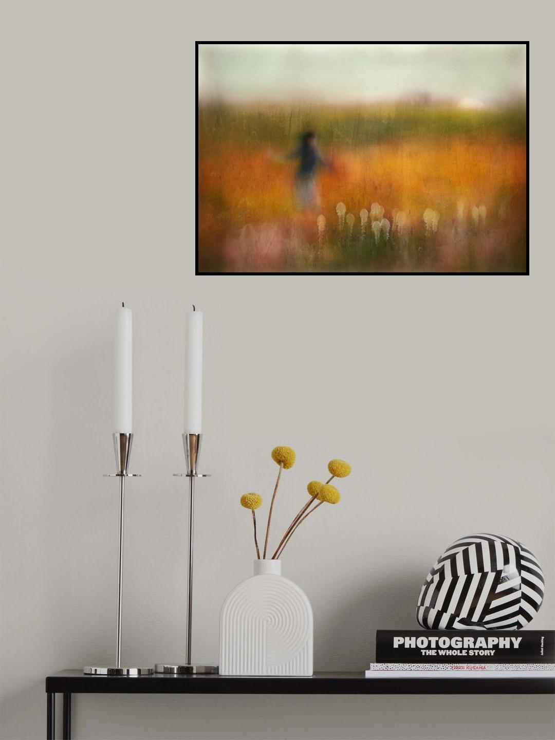 A Girl and Bear grass Poster och Canvastavla