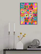 Neon Peru Pattern Poster och Canvastavla