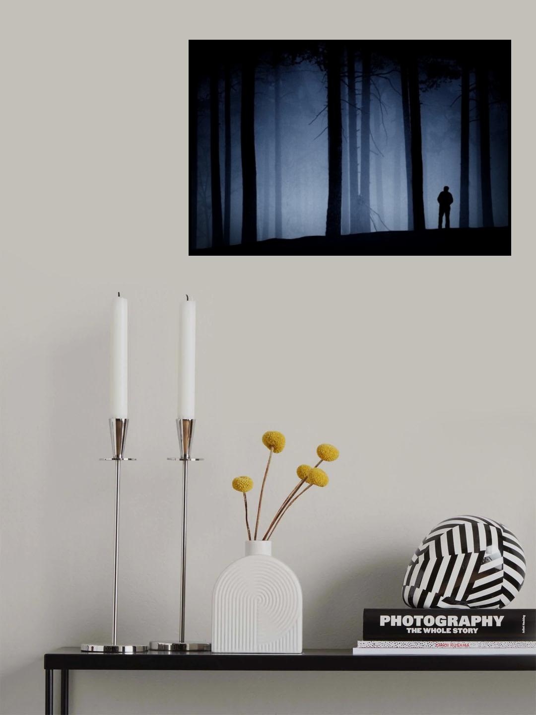 Man in forest Poster och Canvastavla