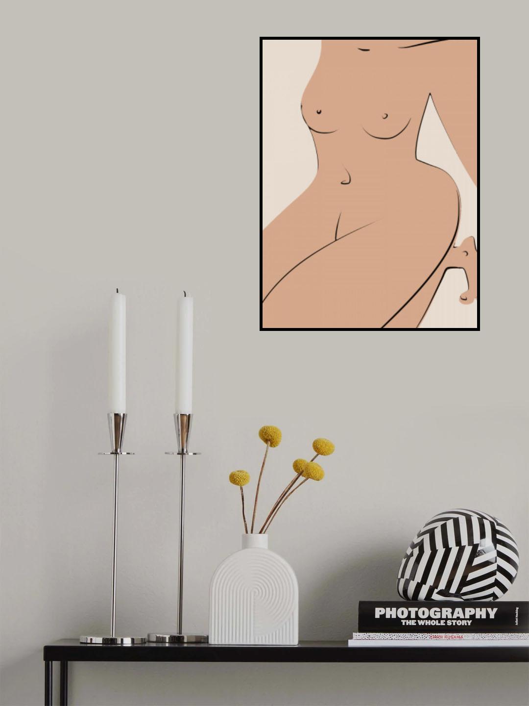 Nude In Cube Poster och Canvastavla